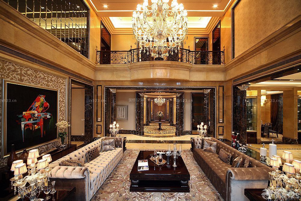 精装豪华别墅大客厅设计效果图欣赏