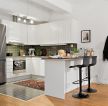 北欧风格开放式厨房吧台装修效果图