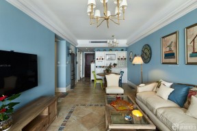 现代美式家庭客厅混合材质茶几图片大全