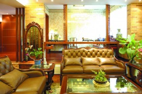 东南亚风格客厅装饰品摆放图片