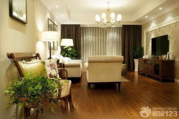 138平米简约美式风格案例欣赏 客厅沙发