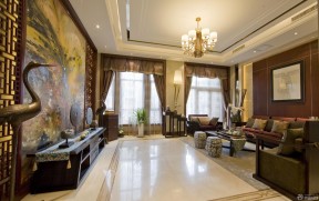 中式客厅窗帘 中式家装设计