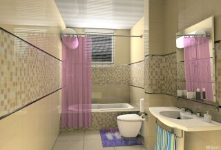 精致主卧室卫生间马赛克瓷砖贴图设计效果图