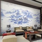 中式家装壁纸设计效果图