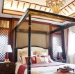 家装卧室东南亚风格吊灯设计样板房