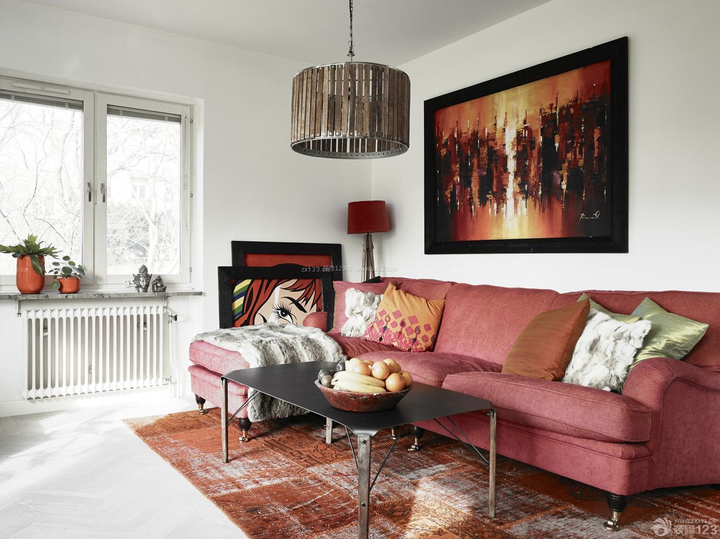 北欧风格客厅装饰画装修效果图片