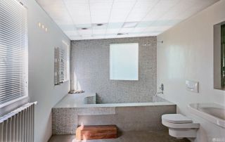 50平两室一厅浴室集成吊顶灯装修效果图