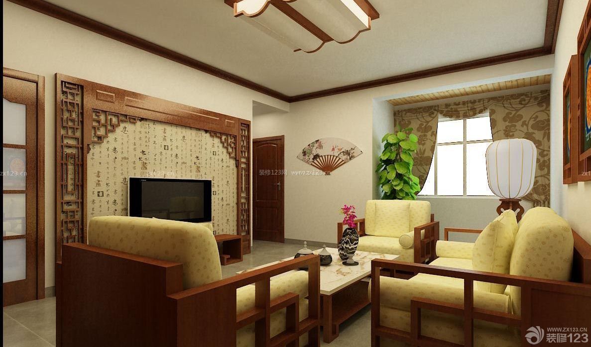 中式新古典风格 家装客厅 