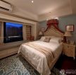 欧式女生卧室古典床装修设计图