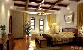 经典欧式大卧室古典床设计图 