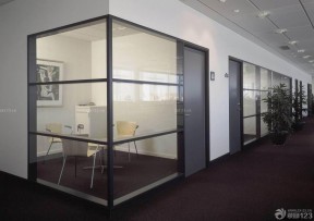 办公室装修设计 艺术玻璃隔断