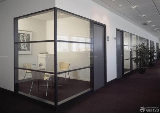 办公室装修艺术玻璃隔断设计图