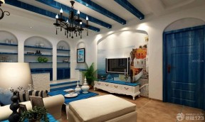 两室一厅小户型客厅装修 地中海风格