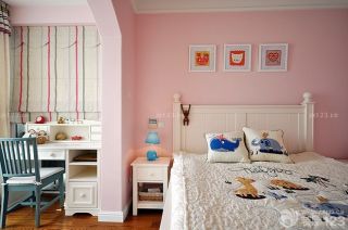 女生卧室粉色墙面设计图