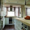 小户型阳台改厨房深褐色木地板设计图片