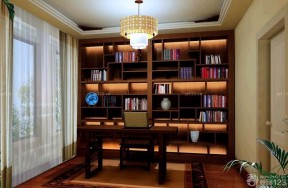 红木博古架 书房设计 