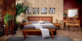 12平米卧室东南亚床头柜设计图片