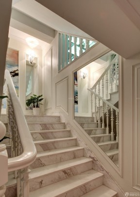 室内阁楼楼梯 欧美式家具 