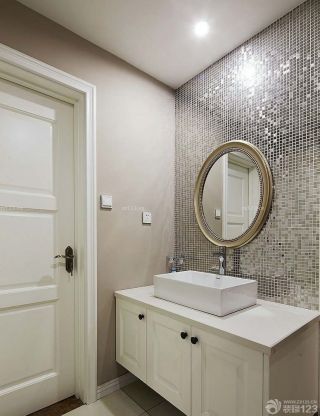 一室一厅简约风格家庭卫生间设计图