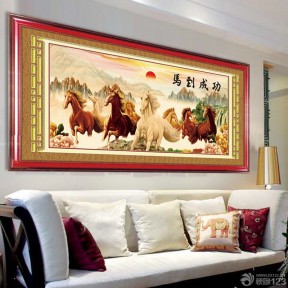 客厅十字绣 中式风格