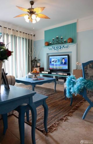 家装地中海风格小户型电视墙设计图