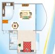 2023经典田园风格一室一厅公寓户型图 