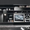 现代风格客厅黑色橱柜装修图