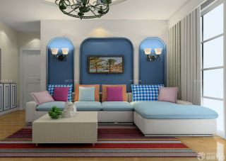 经典30平米一室小户型转角沙发设计实景图