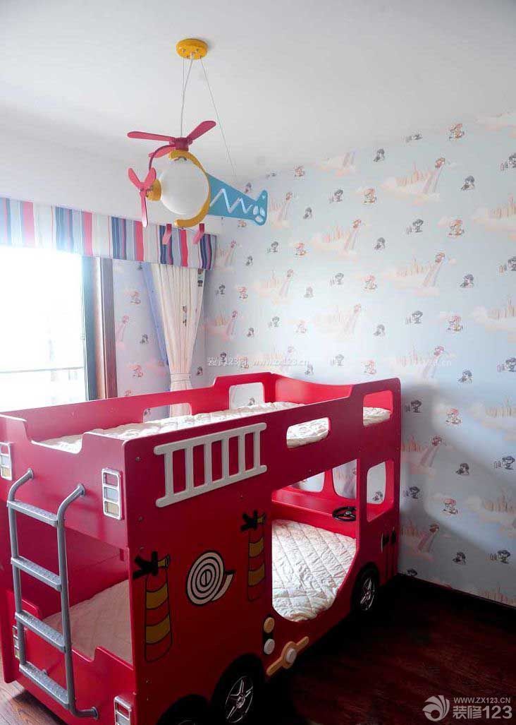 儿童高低床 9平米卧室 