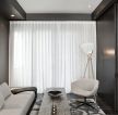 一室一厅小户型简装白色窗帘设计图片