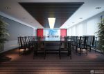 最新中式会议室桌椅设计效果图大全欣赏