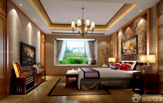 东南亚风格卧室背景墙造型设计图片