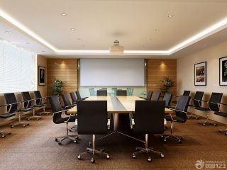 现代最新大会议室办公室装饰吊顶装修效果图赏析