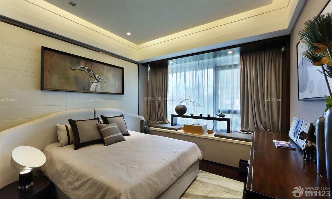 中式风格小户型卧室飘窗设计图