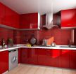 厨房设备红色橱柜装修图片