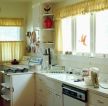 厨房黄色窗帘装修效果图