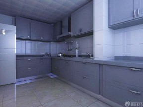 整体厨房灰色橱柜设计图片