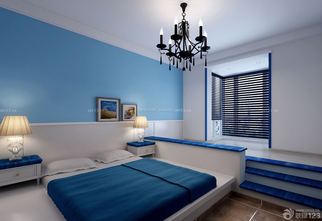 地中海风格小户型卧室装修案例图片