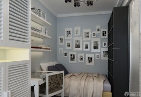 小户型卧室装修案例 墙面置物架 