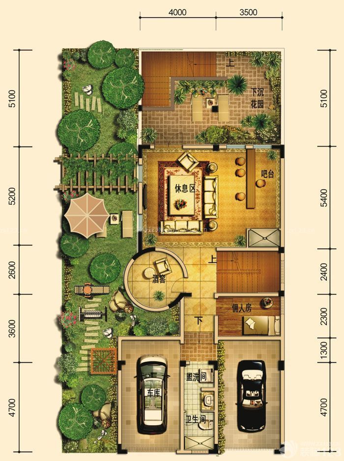 欧式风格农村简单小别墅户型图