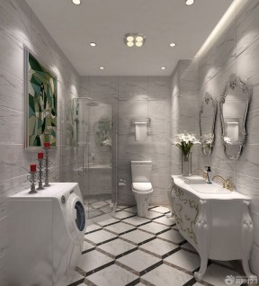瓷砖卫浴 美式风格卫生间 