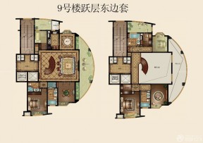 最新复式五室两厅户型图大全