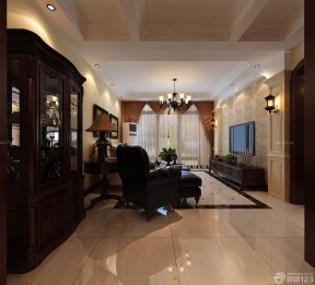 客厅地面白色大理石地砖设计图