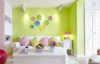 温馨70平房子小户型客厅墙面颜色设计图片