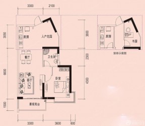 82平米老房子两房两厅户型图