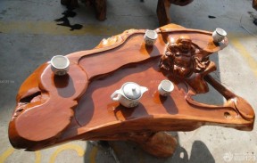 中式风格 根雕茶桌