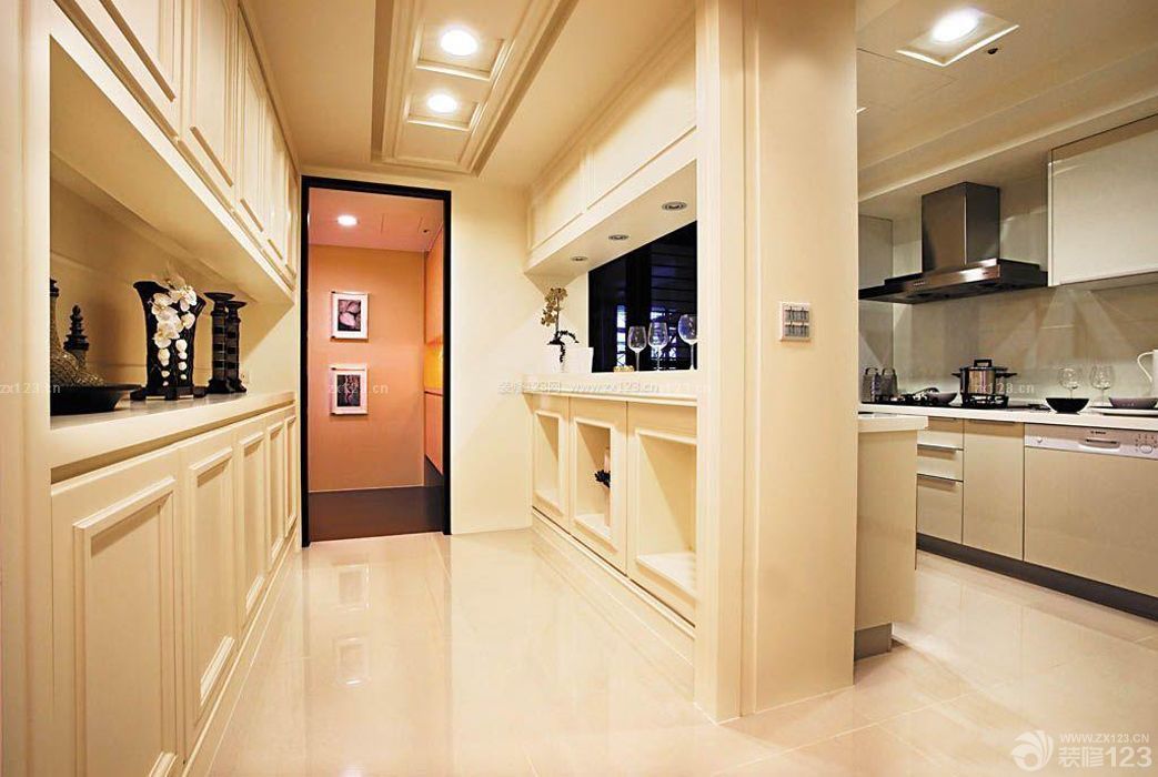 奢华敞开式厨房铝合金组合柜装修效果图大全赏析