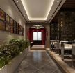 中式饭店过道墙饰设计案例