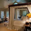 美式风格小户型客厅卧室一体效果图 