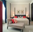 美式风格小户型客厅卧室一体装修效果图